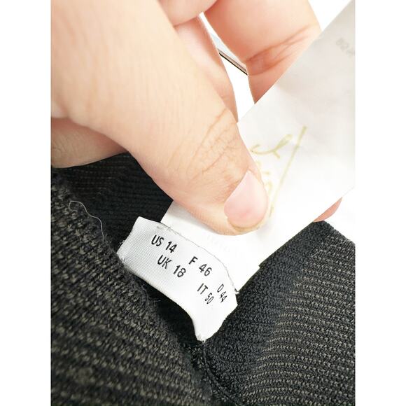 Akris Punto Check Wool Jacquard Knit Pencil Skirt US 14 - Picture 4 of 7